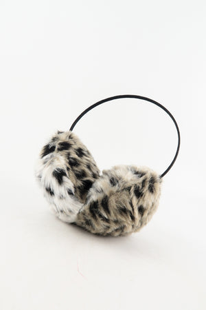 ที่ปิดหูกันหนาวลายเสือดาว - Leopard Printed Faux Fur Winter Earmuffs