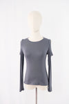 เสื้อยืดสีพื้นคอกลมเว้าไหล่ - Basic T-Shirt