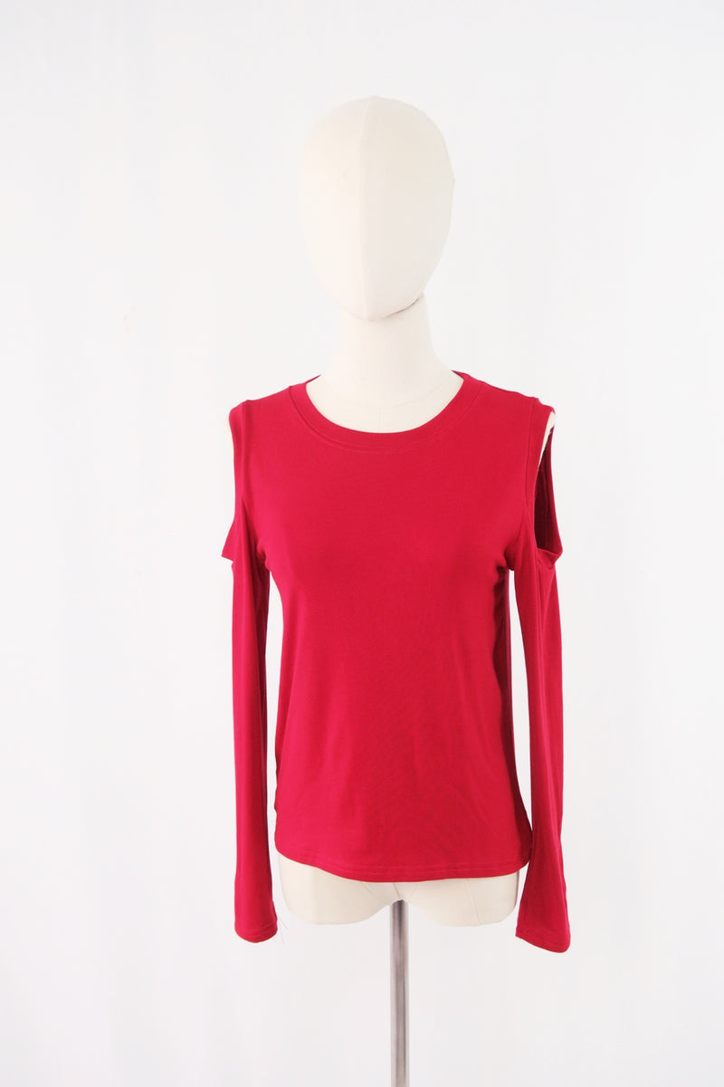 เสื้อยืดสีพื้นคอกลมเว้าไหล่ - Basic T-Shirt
