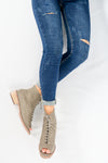 รองเท้าบูท แฟชั่นกันหนาว  - Lace Up Leather Ankle Boots