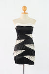 เดรสเกาะอก กำมะหยี  - Strapless Clubwear Evening Party Bodycon Velvet Dress