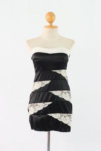เดรสเกาะอก กำมะหยี  - Strapless Clubwear Evening Party Bodycon Velvet Dress