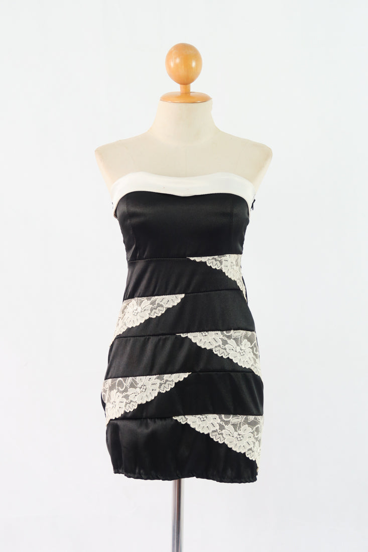 เดรสเกาะอก กำมะหยี  - Strapless Clubwear Evening Party Bodycon Velvet Dress