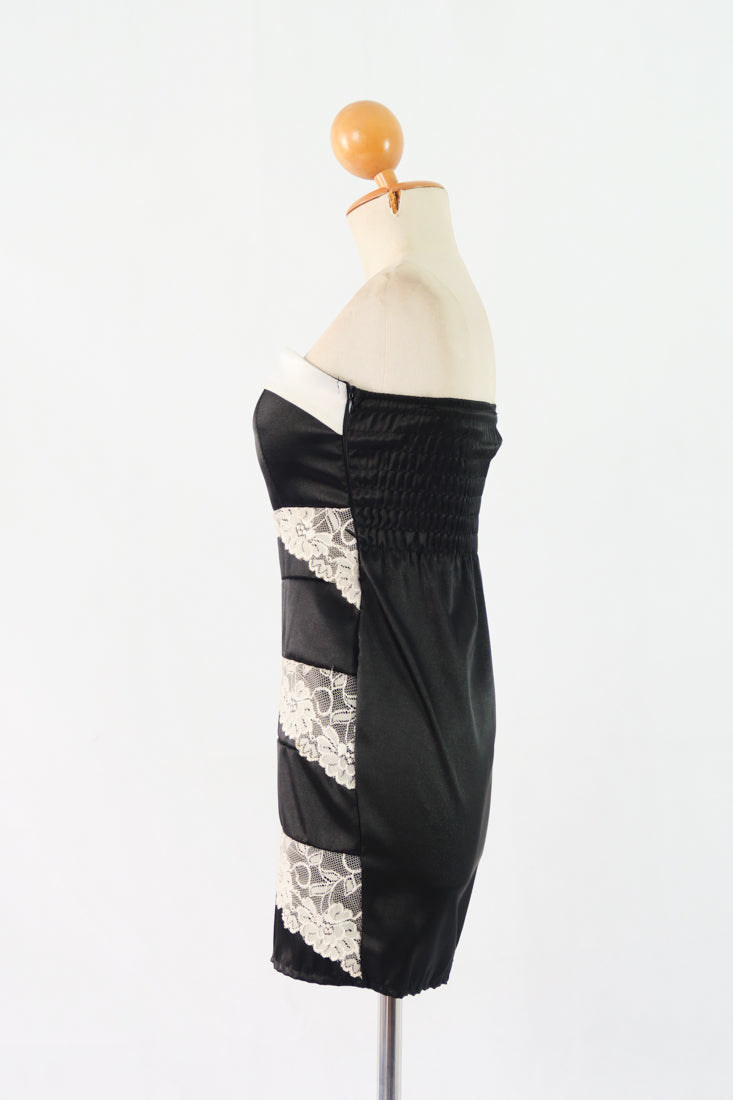 เดรสเกาะอก กำมะหยี  - Strapless Clubwear Evening Party Bodycon Velvet Dress