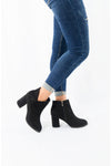 รองเท้าบูทแฟชั่นส้นสูง No. S-388- Pointed Toe Mid Heel Ankle Boots