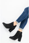รองเท้าบูทแฟชั่นส้นสูง No. S-388- Pointed Toe Mid Heel Ankle Boots