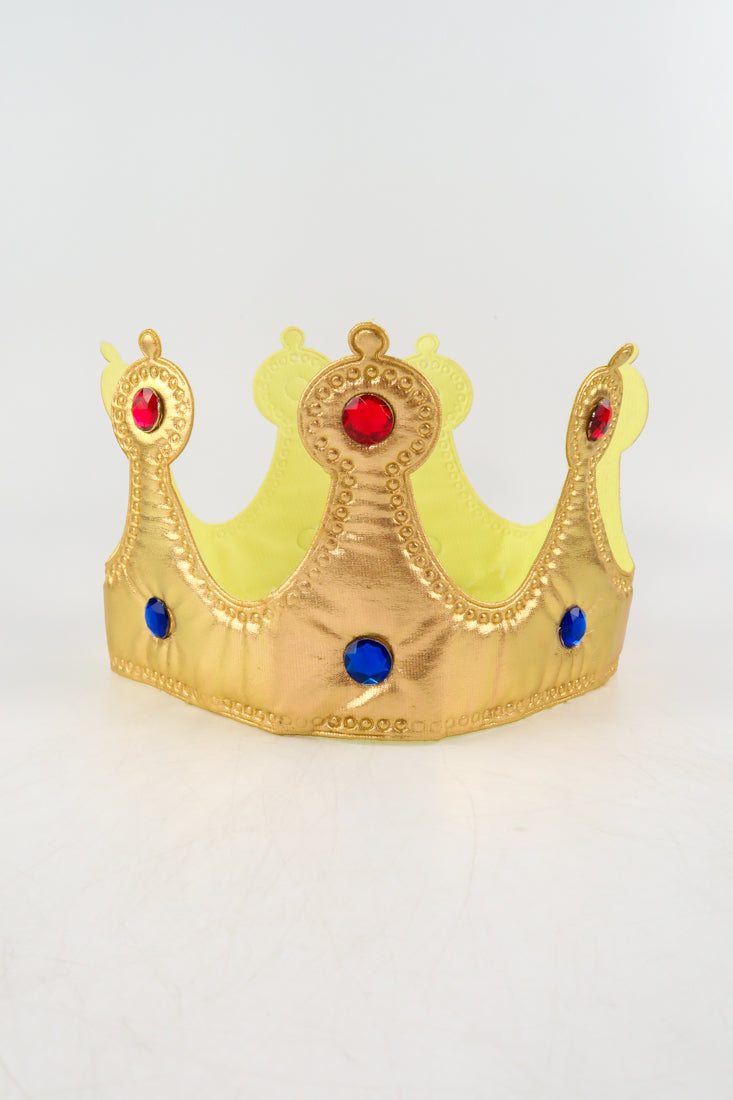 ที่คาดผม มงกุฏ - Gold Royal King Plastic Crown Prince Costume Accessory
