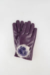 ถุงมือหนังกันหนาว ปอมเล็กดำขาว  - Genuine Leather Gloves
