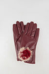 ถุงมือหนังกันหนาว ปอมเล็กดำขาว  - Genuine Leather Gloves