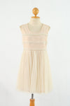 เดรสคอกลมเเขนในตัว - Sleeveless A-Line Dress