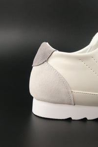 รองเท้าผ้าใบหนังแท้ สไตล์สปอร์ต - Faux Leather Lace Up Sneaker Walking Shoes