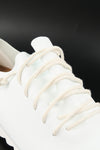 รองเท้าผ้าใบหนังแท้ สไตล์สปอร์ต - Minimalist Style Faux Leather Lace Up Canvas Shoes