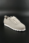 รองเท้าผ้าใบหนังแท้ สไตล์สปอร์ต - Minimalist Style Faux Leather Lace Up Canvas Shoes