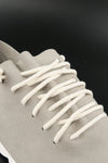 รองเท้าผ้าใบหนังแท้ สไตล์สปอร์ต - Minimalist Style Faux Leather Lace Up Canvas Shoes