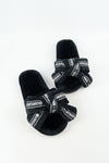 รองเท้าแตะขนเฟอร์ - Plush Faux Fur Rubber Sole House Slipper