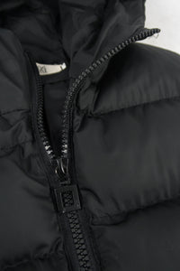 เสื้อโค้ทดาวน์แขนกุดมีฮูดสำหรับกันหนาว  - Sleeveless Long Zipper Hooded Waistcoat