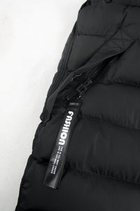 เสื้อโค้ทดาวน์แขนกุดมีฮูดสำหรับกันหนาว  - Sleeveless Long Zipper Hooded Waistcoat