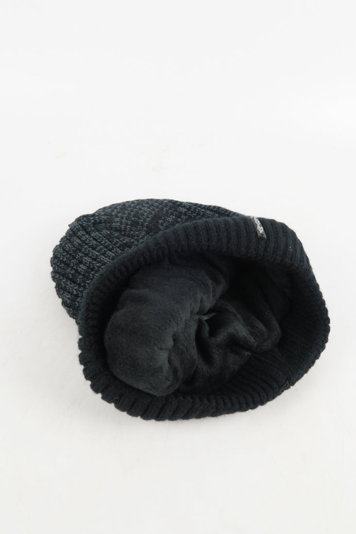 หมวกไหมพรมเเบบบุขนด้านใน H-146 - Wool Rib Beanie Hat