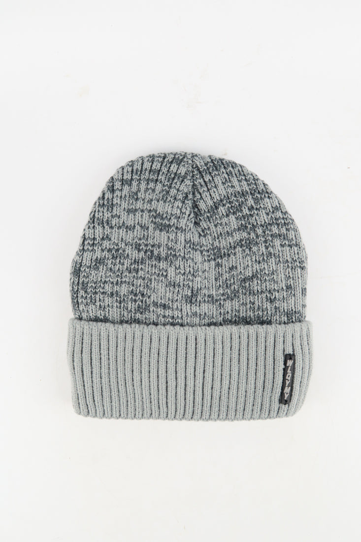 หมวกไหมพรมเเบบบุขนด้านใน H-146 - Wool Rib Beanie Hat
