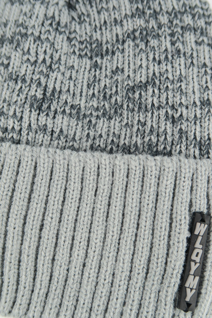 หมวกไหมพรมเเบบบุขนด้านใน H-146 - Wool Rib Beanie Hat