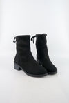รองเท้าบูทกันหนาวทรงสูง กำมะหยี่ สีดำ  - Ladies Winter Knee High Suede Long Boots