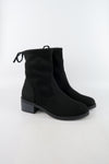 รองเท้าบูทกันหนาวทรงสูง กำมะหยี่ สีดำ  - Ladies Winter Knee High Suede Long Boots