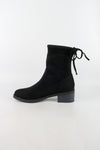 รองเท้าบูทกันหนาวทรงสูง กำมะหยี่ สีดำ  - Ladies Winter Knee High Suede Long Boots