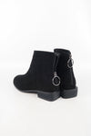 รองเท้าบูทกันหนาว ส้นสูงแต่งซิปหลัง - Pointed Toe Mid Heel Ankle Boots