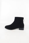 รองเท้าบูทกันหนาว ส้นสูงแต่งซิปหลัง - Pointed Toe Mid Heel Ankle Boots