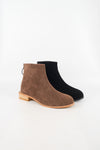 รองเท้าบูทกันหนาว ส้นสูงแต่งซิปหลัง - Pointed Toe Mid Heel Ankle Boots