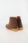 รองเท้าบูทกันหนาว ส้นสูงแต่งซิปหลัง - Pointed Toe Mid Heel Ankle Boots
