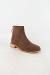 รองเท้าบูทกันหนาว ส้นสูงแต่งซิปหลัง - Pointed Toe Mid Heel Ankle Boots