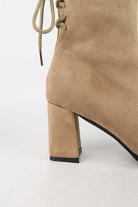 รองเท้าบูทกันหนาวทรงสูง กำมะหยี่ - Ladies Winter Knee High Suede Long Boots