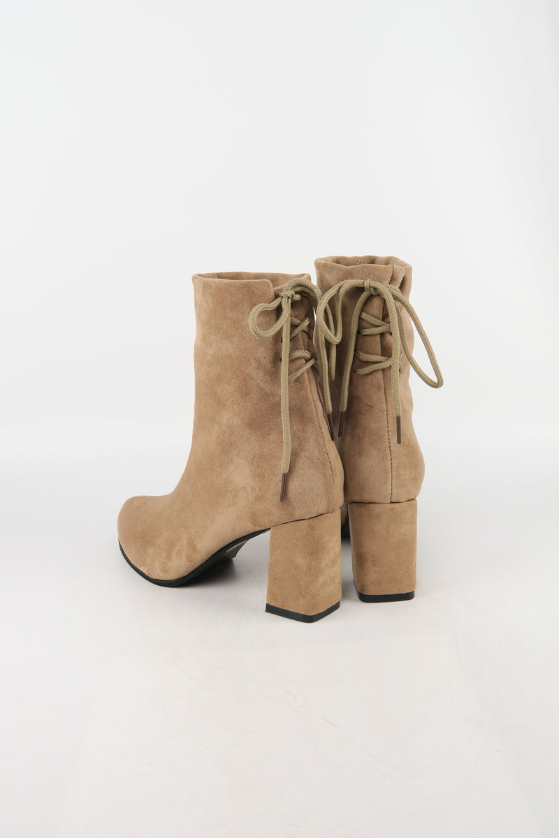 รองเท้าบูทกันหนาวทรงสูง กำมะหยี่ - Ladies Winter Knee High Suede Long Boots