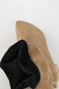 รองเท้าบูทกันหนาวทรงสูง กำมะหยี่ - Ladies Winter Knee High Suede Long Boots