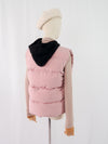 เสื้อโค้ทดาวน์แขนกุดมีฮูดสำหรับกันหนาว  - Sleeveless Long Zipper Hooded Waistcoat