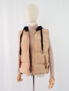 เสื้อโค้ทดาวน์แขนกุดมีฮูดสำหรับกันหนาว  - Sleeveless Long Zipper Hooded Waistcoat