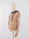 เสื้อโค้ทดาวน์แขนกุดมีฮูดสำหรับกันหนาว  - Sleeveless Long Zipper Hooded Waistcoat