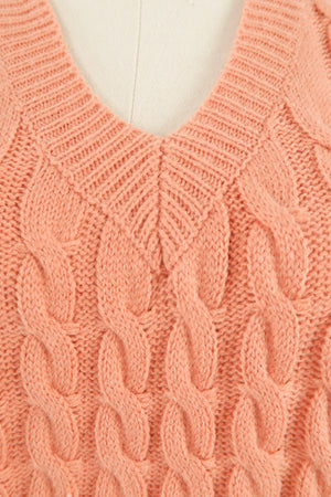 เสื้อไหมพรมเเขนในตัว - Sleeveless Sweater