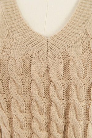 เสื้อไหมพรมเเขนในตัว - Sleeveless Sweater