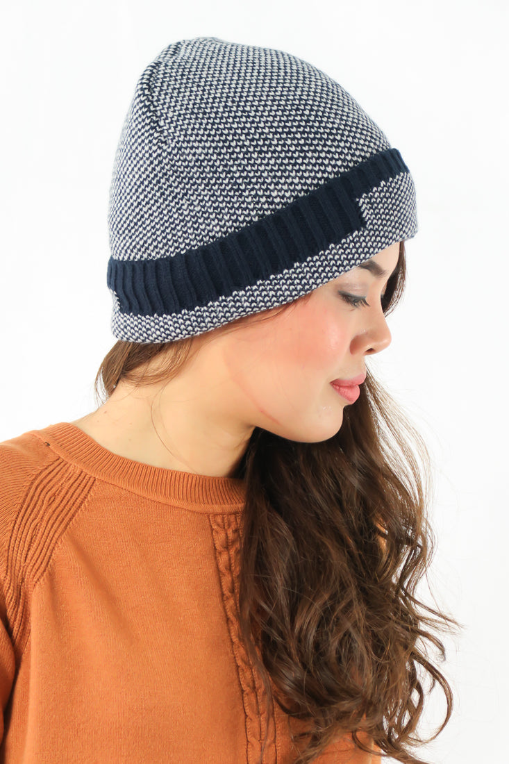 หมวกไหมพรมเเบบบุขนด้านใน - Wool Rib Beanie Hat