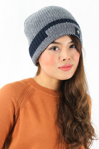 หมวกไหมพรมเเบบบุขนด้านใน - Wool Rib Beanie Hat