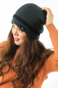 หมวกไหมพรมเเบบบุขนด้านใน - Wool Rib Beanie Hat