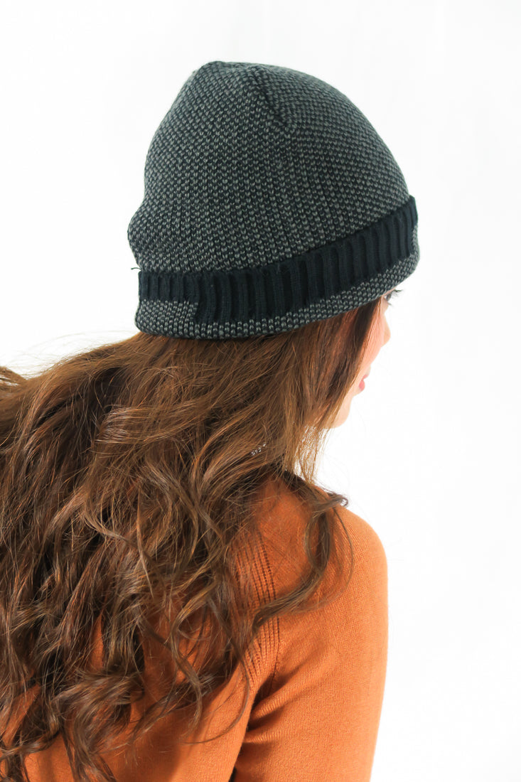 หมวกไหมพรมเเบบบุขนด้านใน - Wool Rib Beanie Hat