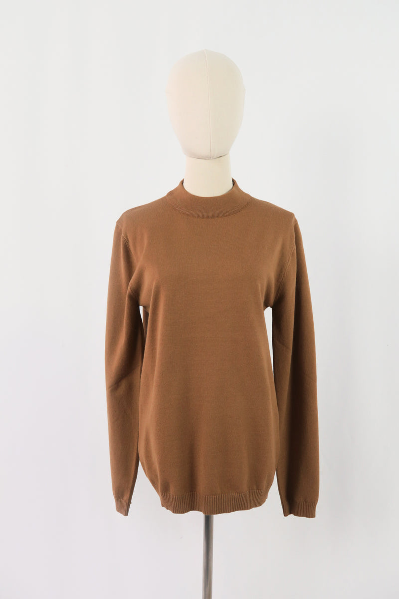 เสื้อไหมพรม เสื้อสเวตเตอร์ เสื้อกันหนาวคอกลม แขนยาว - Loose Long Sleeve Knit Sweater