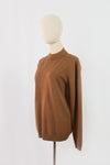 เสื้อไหมพรม เสื้อสเวตเตอร์ เสื้อกันหนาวคอกลม แขนยาว - Loose Long Sleeve Knit Sweater