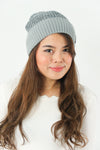 หมวกไหมพรมเเบบบุขนด้านใน H-146 - Wool Rib Beanie Hat