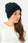 หมวกไหมพรมเเบบบุขนด้านใน H-146 - Wool Rib Beanie Hat