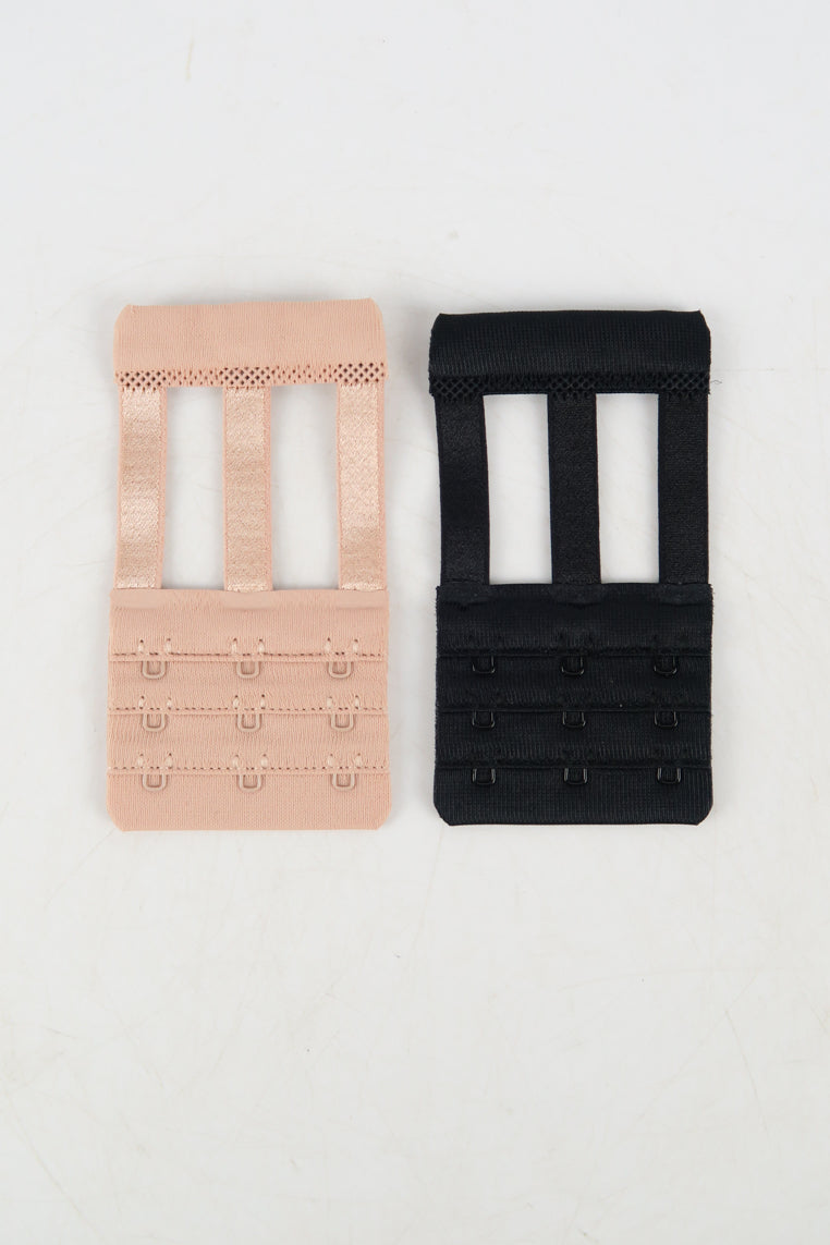 ตะขอต่อสายเสื้อชั้นในแบบมีสายยืด  -  Women's Elastic Bra Lingerie Extenders 3-Hooks 3 Rows Extension Straps in Different
