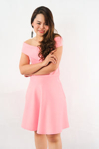 ชุดเดรส Off-Shoulder Fit & Flare - Love Off The Shoulder Fit & Flare Dress